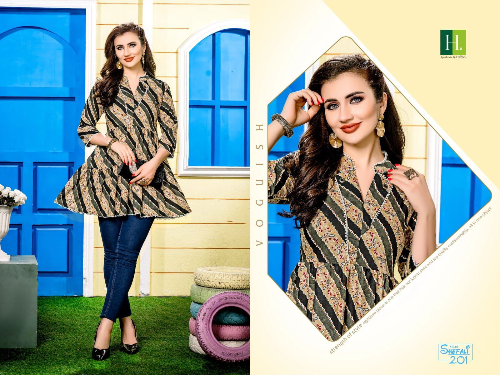 Shefali Vol 2 By Hirwa Short Ladies Top Catalog